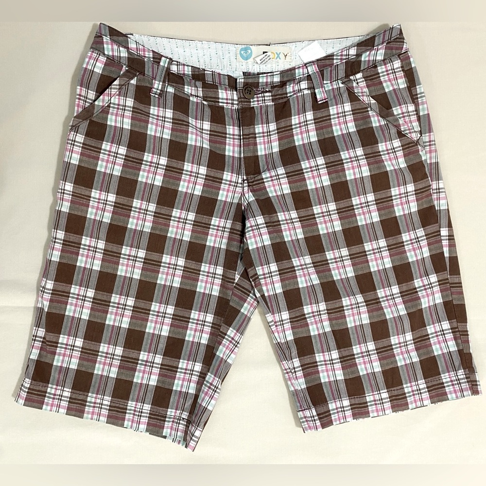 3/$20 Roxy plaid shorts - Picture 3 of 9